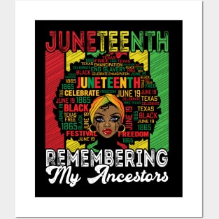 Juneteenth 1865 Independence Remembering My Ancestors Posters and Art
